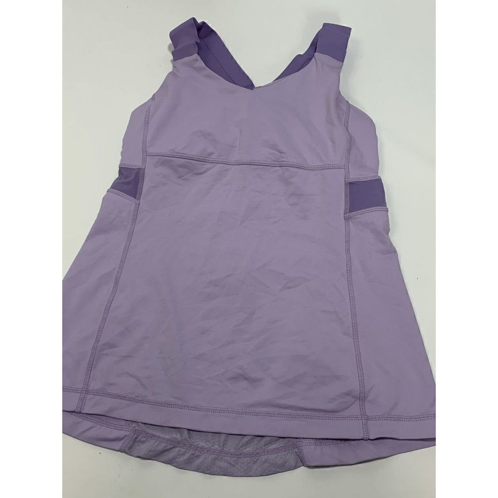 Lululemon Women's Active Tank Crisscross Back Workout Athletic Gym Purple Size 6